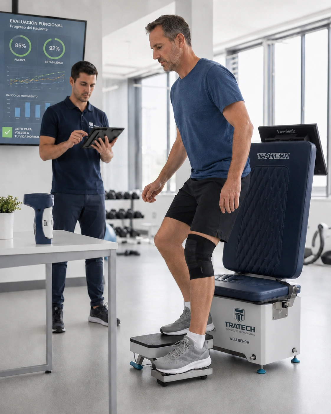 Paciente post-quirúrgico de rodilla o cadera en rehabilitación